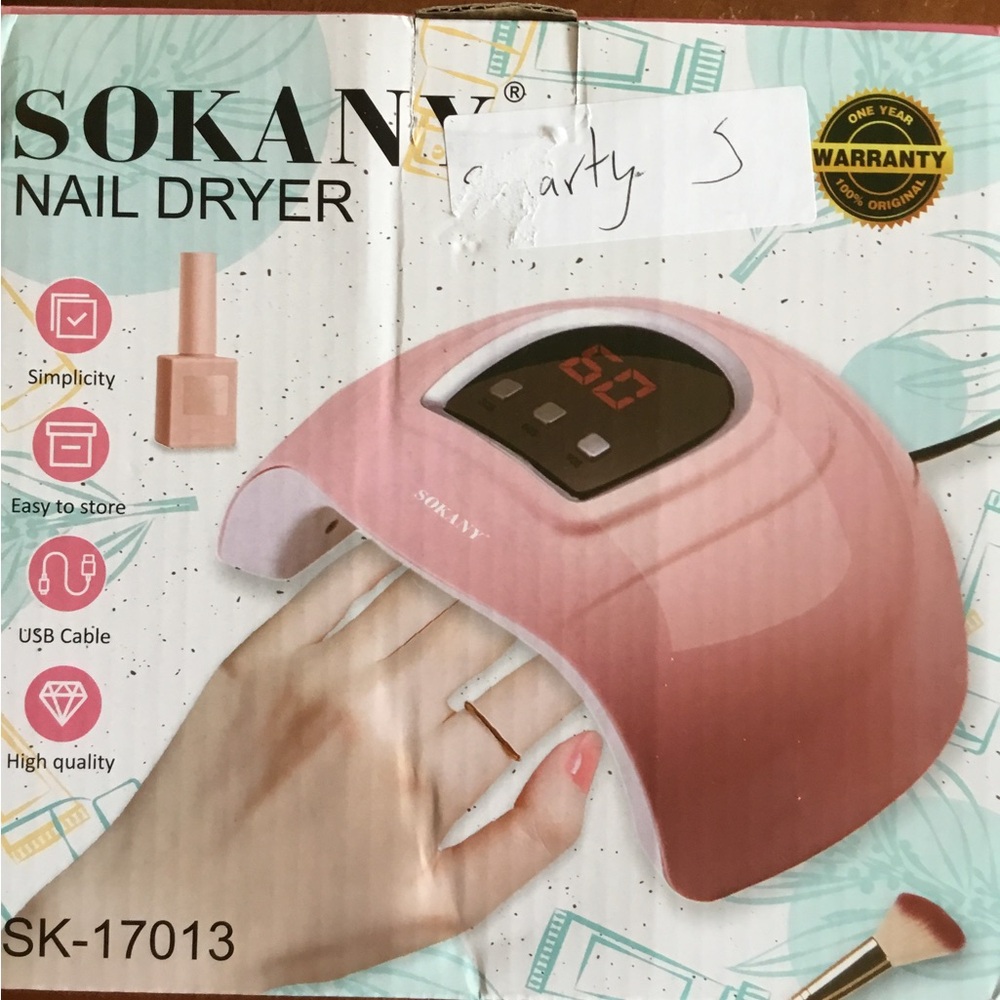 Pink LED Nail Dryer with Digital Timer